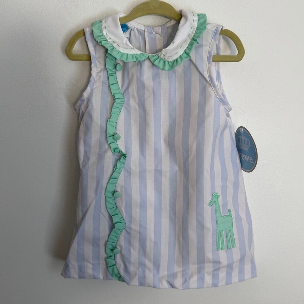 KREWE Claire Striped Giraffe Dress NWT size 24mo $60
